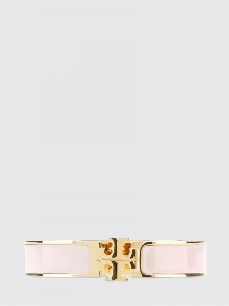 Bracelet jonc Kira Tory Burch en laiton émaillé avec logo Double T