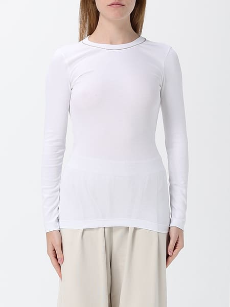 Brunello Cucinelli Langarm-T-Shirt aus Baumwolle mit Monili-Verzierung