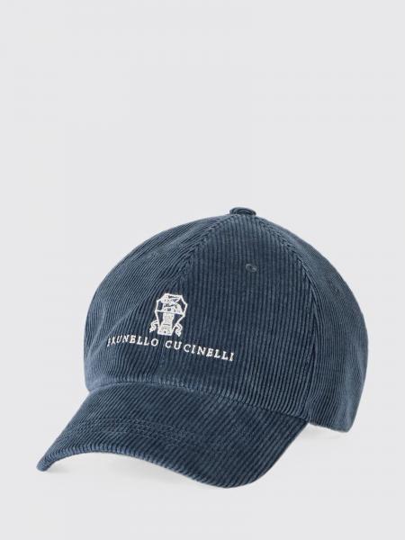 Cappello da baseball Brunello Cucinelli in velluto a coste di cotone e cashmere