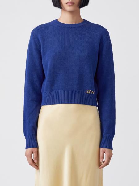 Loewe Long-Sleeved Wool Crewneck Jumper with Contrast Logo