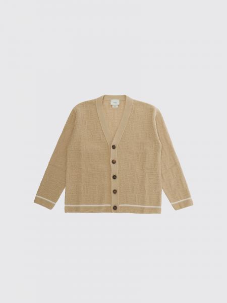 Cardigan Fendi da bambino in cotone con motivo FF traforato all-over