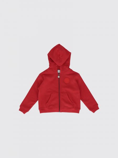 Jungen-Kapuzenjacke mit Reißverschluss Stella McCartney Kids aus Baumwolle mit appliziertem Logo