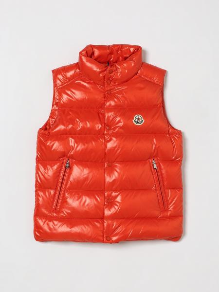 MONCLER 男童绗缝尼龙填充纽扣马甲