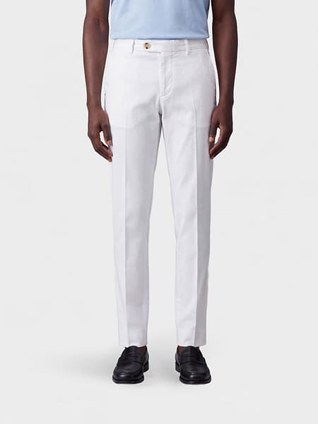 Slim-Fit-Chinohose Brunello Cucinelli aus Stretch-Baumwolle mit Bundfalten