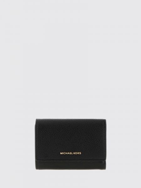 Bryant Leather Tri-Fold Wallet Michael Kors with Metal Logo and Button