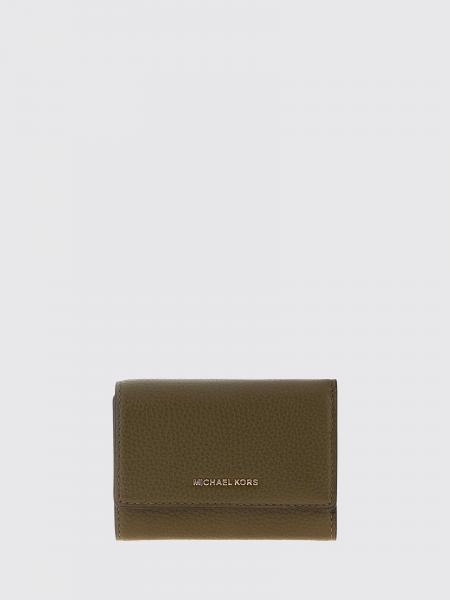Bryant Leather Tri-Fold Wallet Michael Kors with Metal Logo and Button