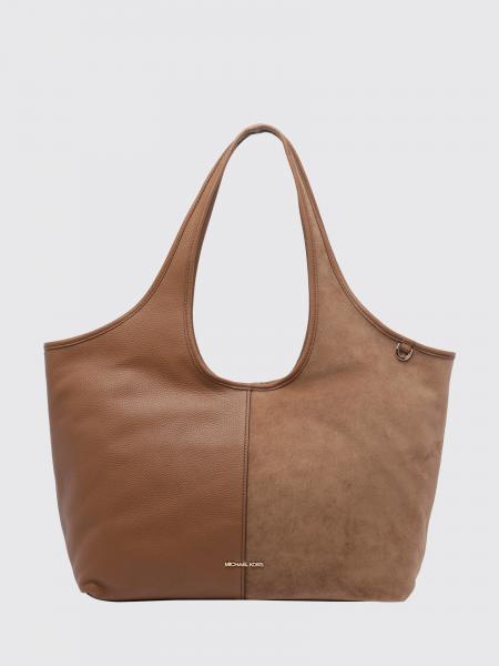 Henly Grained Leather and Suede Tote Bag Michael Kors with Metal Logo