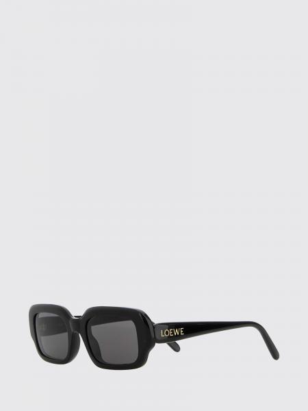 Occhiali da sole Slim cat-eye Loewe in acetato nero con montatura rettangolare