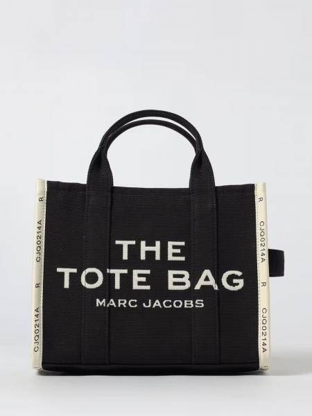 Marc Jacobs The Medium Tote Bag in Canvas with Contrasting Logo Print