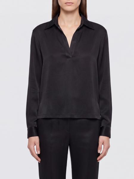 Blouse Tom Ford en pure soie à col V et manches longues à emmanchures basses