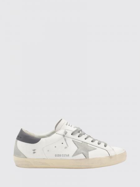 Super-Star Calfskin Leather Sneakers Golden Goose with Worn-Out Effect