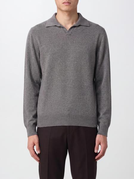 Brunello Cucinelli Long-Sleeved V-Neck Polo in 100% Cashmere