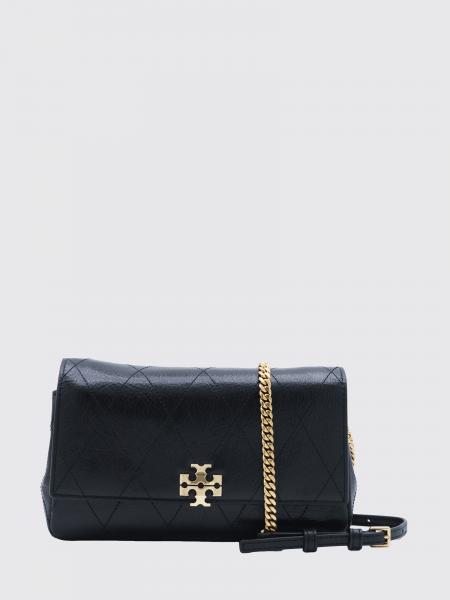Mini borsa a tracolla Charlie Tory Burch in pelle matelassé con logo Double T