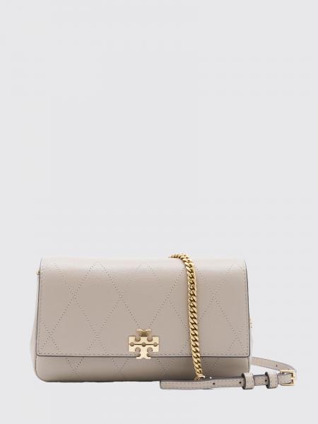 Mini borsa a tracolla Charlie Tory Burch in pelle matelassé con logo Double T