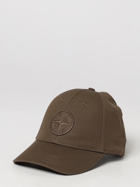 Stone Island Cotton Baseball Cap with Embroidered Compass Logo