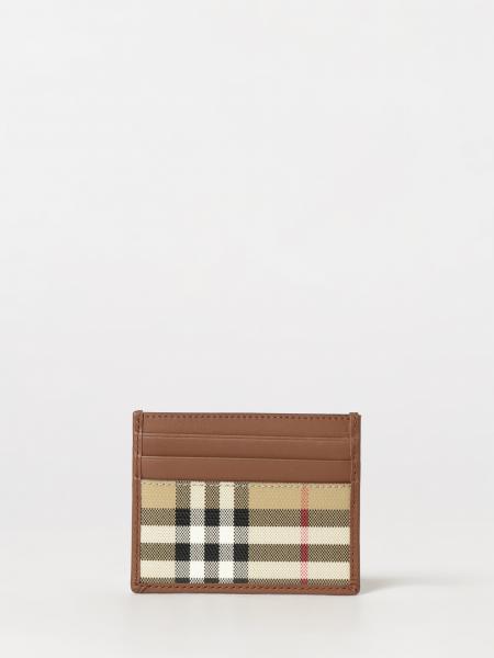 Burberry Check Coated Cotton Card Holder with Six Slots