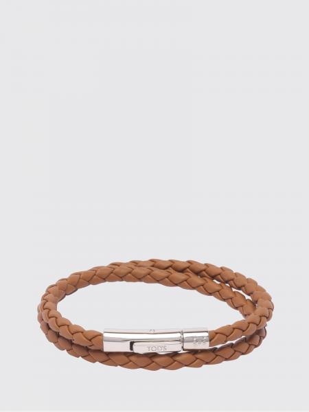 Bracelet MyColors Tod's en cuir de veau tressé avec logo gravé