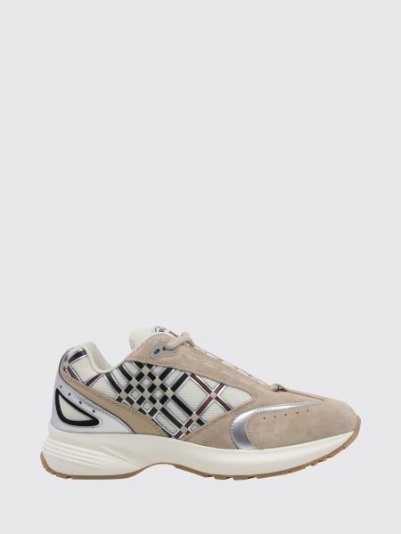 Eclipse Runner Suede and Mesh Check Pattern Sneakers Burberry