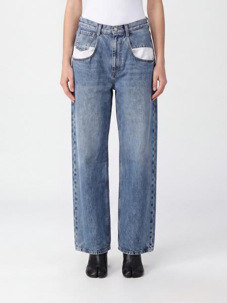 Baggy-Jeans mit weitem Bein und hoher Taille Maison Margiela aus Baumwolldenim