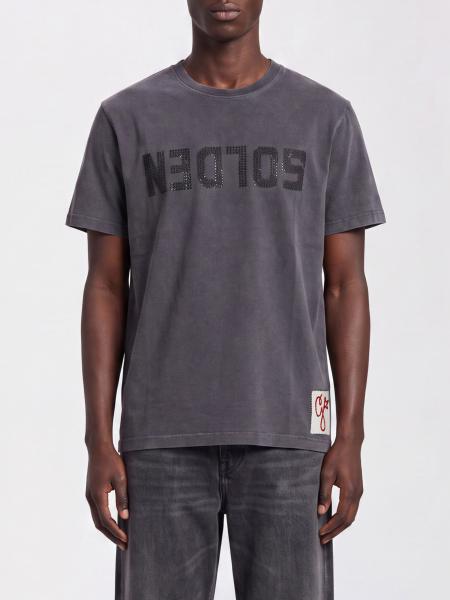 Golden Goose Kurzärmeliges Baumwoll-T-Shirt mit Ton-in-Ton-Logo