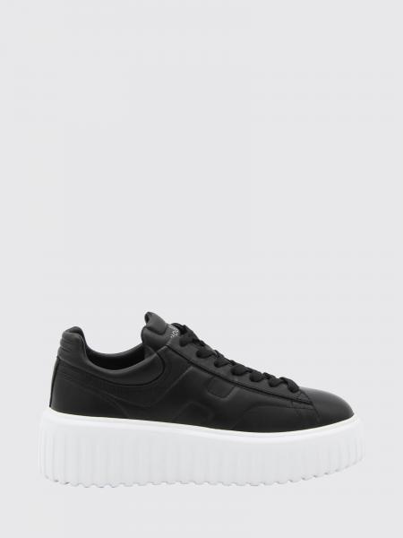 Baskets à plateforme H-Stripes Hogan en cuir de veau lisse avec logo embossé