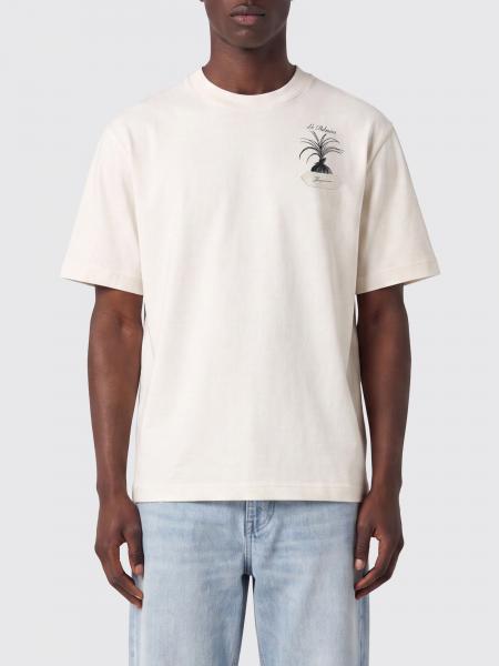 Jacquemus Cotton T-Shirt with Contrast Logo and Dropped Shoulders
