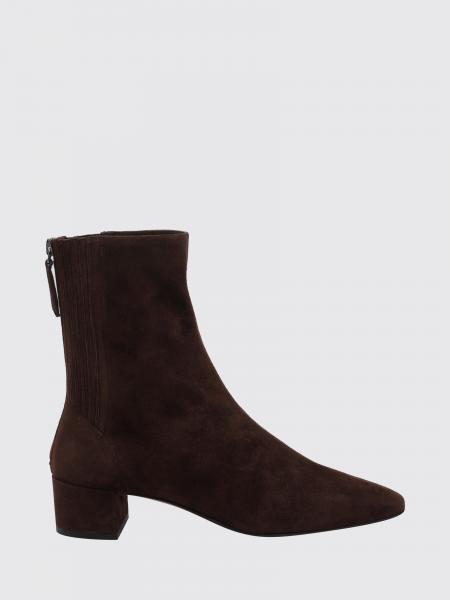Bottines Saint Honorè Aquazzura en daim à bout carré