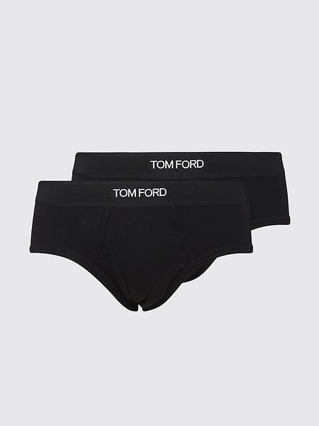 TOM FORD ロゴウエストバンド付き ストレッチコットンブリーフ 2枚セット