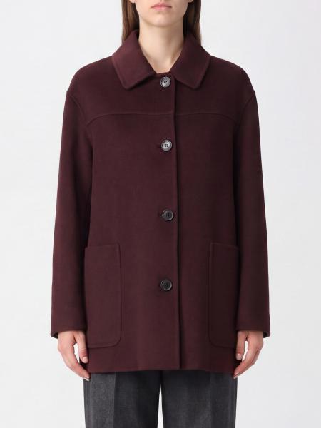 'S Max Mara Single-Breasted Short Coat in Pure Virgin Wool with Dropped Shoulders