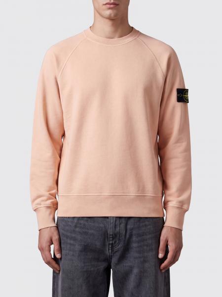 Stone Island Compass Logo Cotton Crewneck Sweatshirt