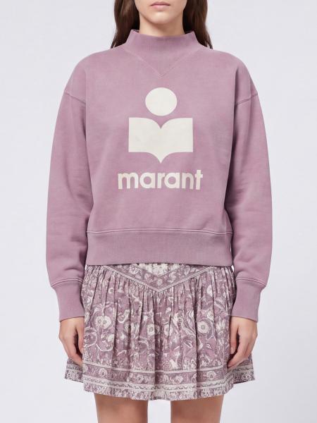 Sweat-shirt oversize en coton à logo Isabel Marant Etoile avec col montant