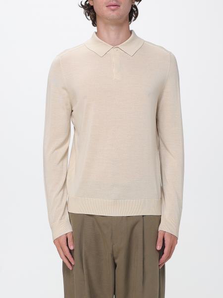 Paul Smith Long-Sleeved Slim Fit Merino Wool Knit Polo Shirt
