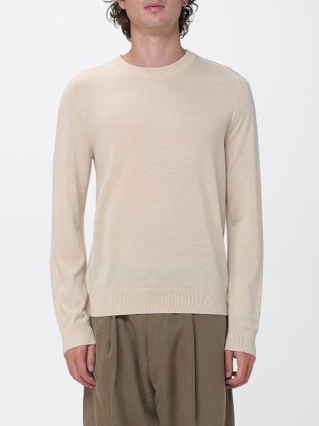 Crewneck Jumper Paul Smith in Pure Merino Wool with Ribbed Trims