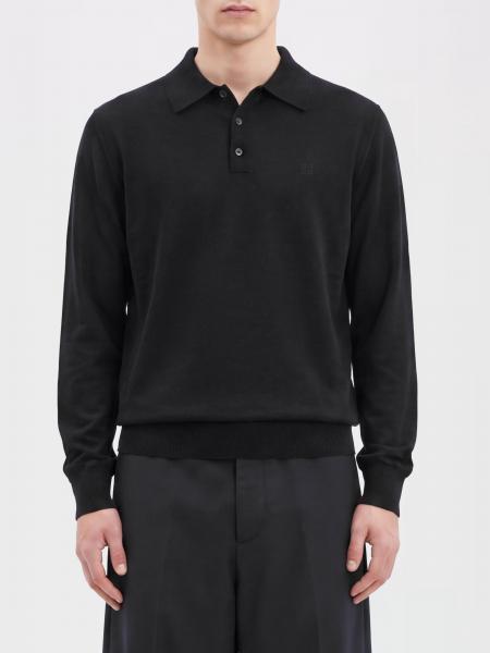 Long-Sleeved Wool Knitted Polo Shirt Dsquared2