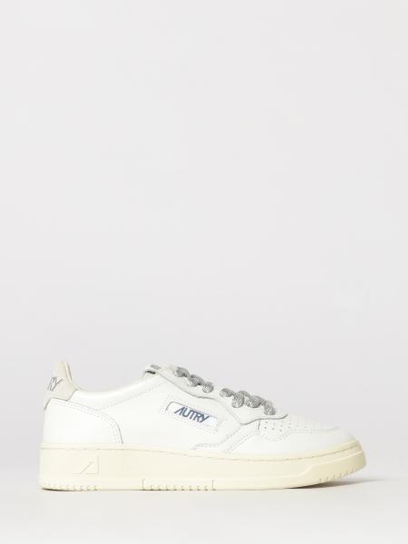 Medalist Low Autry Sneakers in Smooth Calf Leather with Perforated Toe