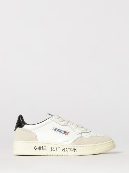 Medalist Low Autry Sneakers in Smooth Calf Leather with Perforated Toe