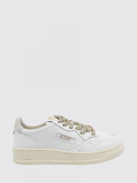 Medalist Low Autry Sneakers in Smooth Calf Leather with Perforated Toe