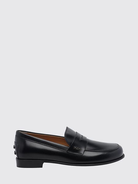 Brushed Leather Loafers Tod's with Strap and Metal Logo