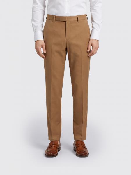 Dondup Gaubert Slim Fit Stretch Cotton Chino Trousers in Brown