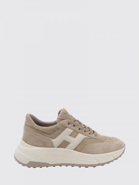 H669 Hogan Sneakers in Calfskin and Suede with Chunky Sole