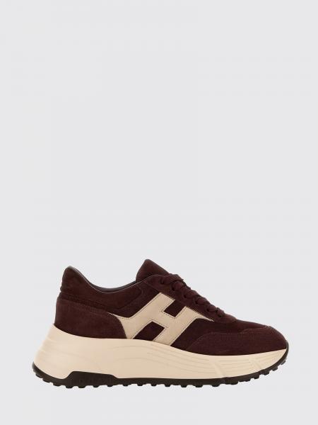 HOGAN H669 厚底牛皮革绒面革运动鞋