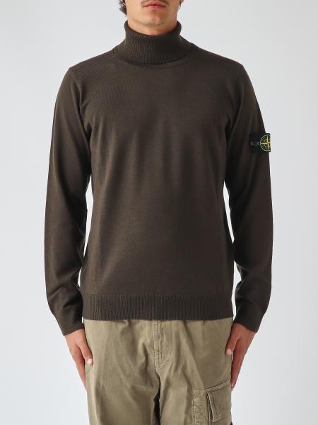 Stone Island Pure Virgin Wool Turtleneck Jumper with Compass Patch