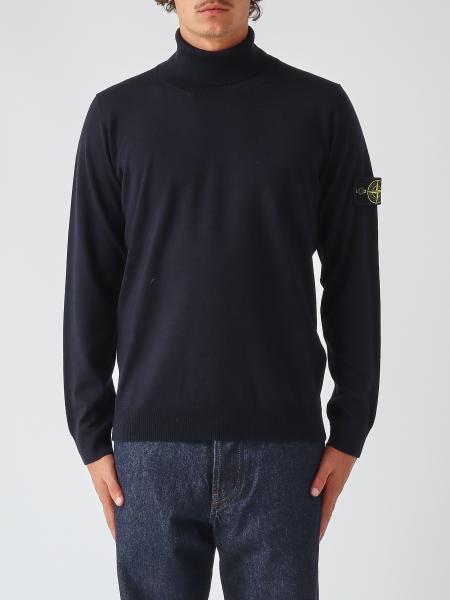 Stone Island Pure Virgin Wool Turtleneck Jumper with Compass Patch