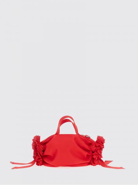 Simone Rocha Double Ribbon Nylon Handbag with Bow and Ruffles
