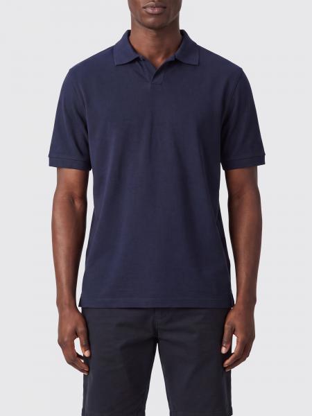 Short-Sleeved Herno Polo Shirt in Cotton with Classic Collar and V-Neck