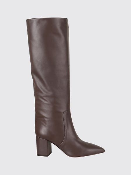Anja Mid-Heel Leather Knee-High Boots Paris Texas