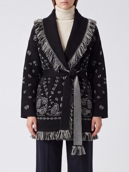 Alanui Bandana Motif Robe Cardigan in Cashmere with Fringes