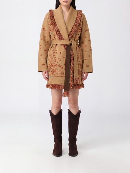 Alanui Bandana Motif Robe Cardigan in Cashmere with Fringes