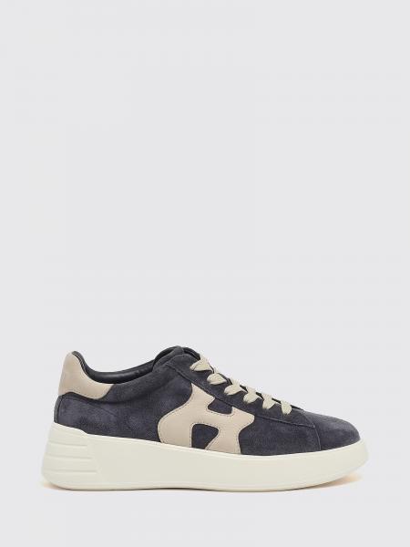 Rebel Leather and Suede Sneakers Hogan with Chunky Sole