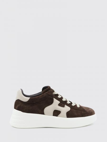 Rebel Leather and Suede Sneakers Hogan with Chunky Sole